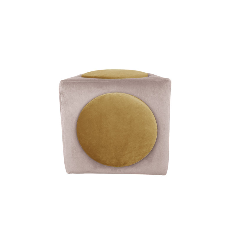 Monocle 42 Wide Ottoman, Pink/Gold