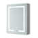Livvia 24'' W 30'' H Recessed or Surface Mount Frameless LED Medicine Cabinet with Electrical Outlet and Anti-fog