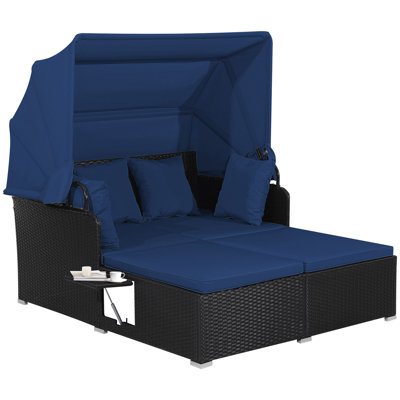 Devrim 60.5" Long Reclining Double Chaise with Cushions by Latitude Run