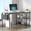 Alaz L-Shaped Steel Computer Desk