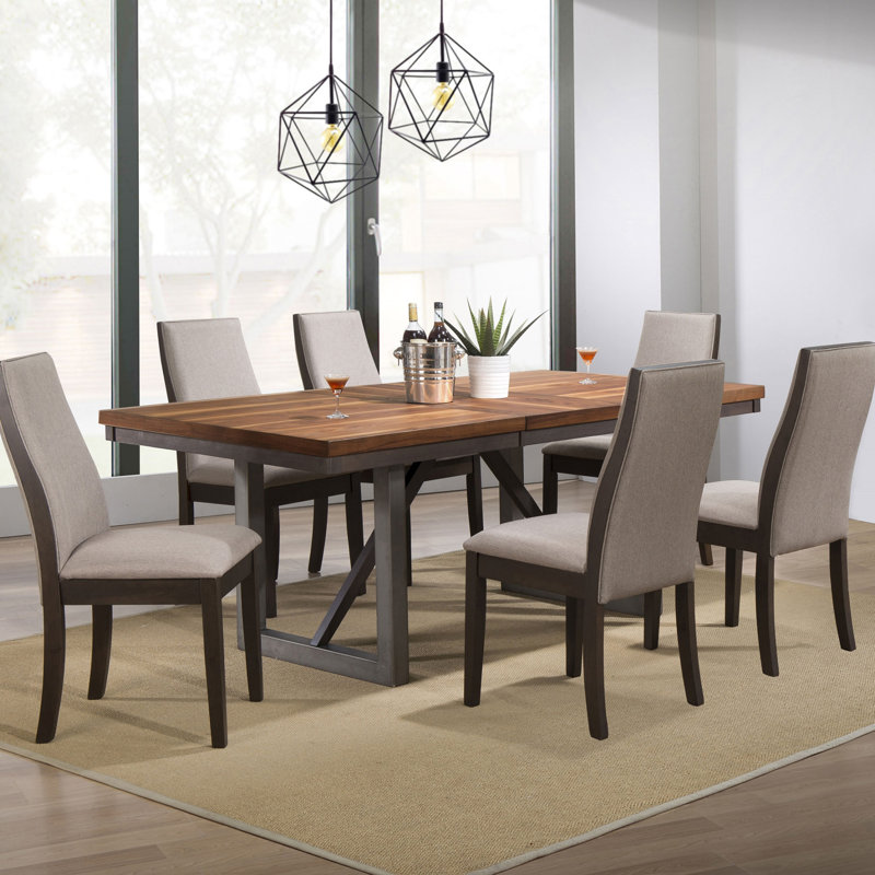 Ensemble de chaises de salle à manger élégantes et transitionnelles avec design ergonomique et siège rembourré, Taupe
