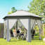 13 pi. L 13 pi. D Pavillon de jardin en acier