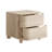 19.6" W 2-Drawer Nightstand with Curved Fronts, Rounded Corners, and Oak Finish