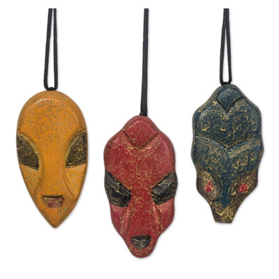 4.1'' Wood Hanging Figurine Ornament