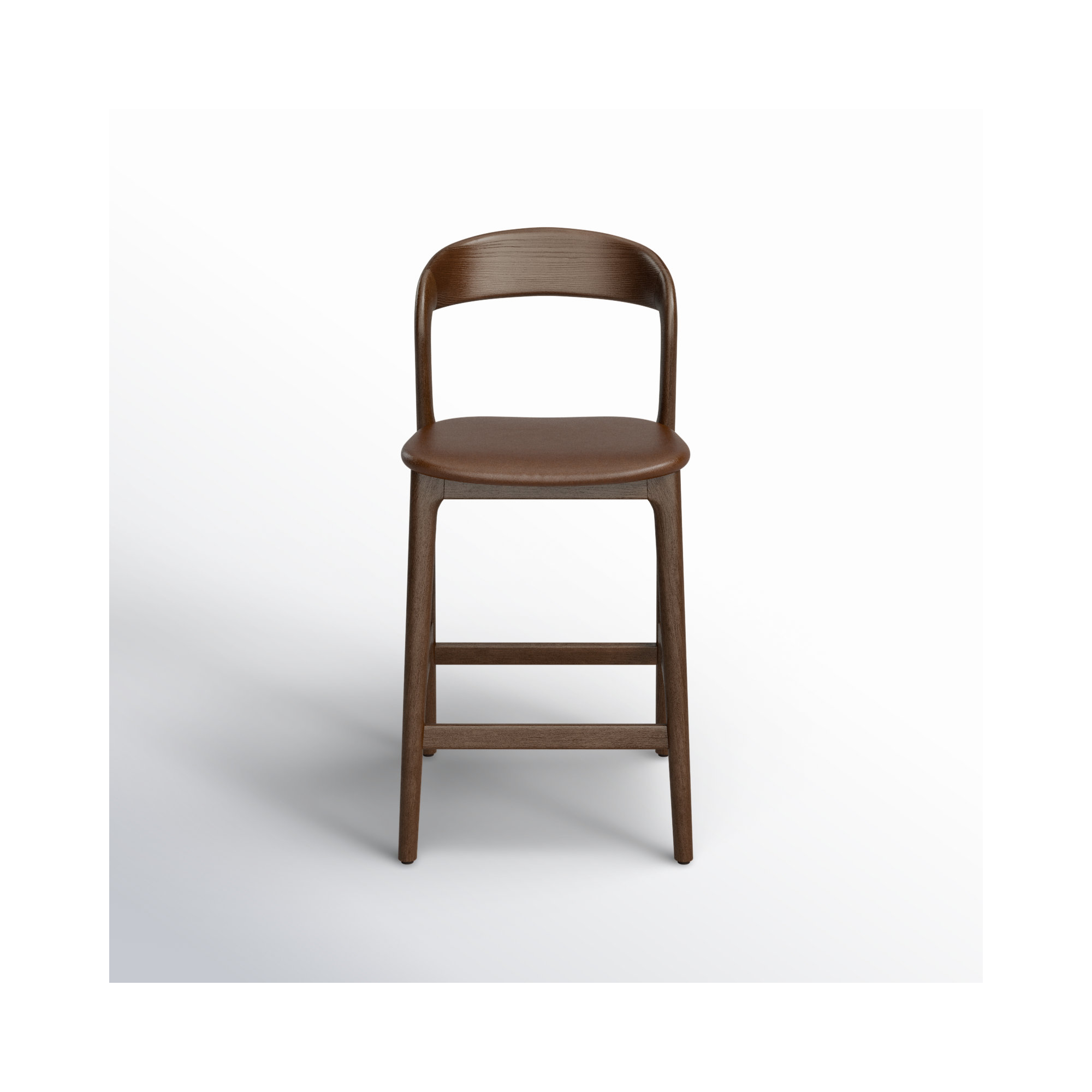 Kayla Leather Bar & Counter Stool, Counter Stool (26" Seat Height), Umber Ash