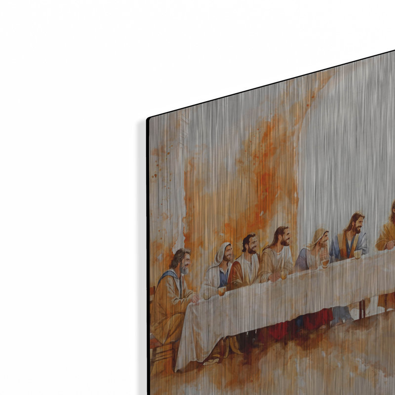 «The Last Supper» par Ivan Guaderrama, art mural en métal 16 po x 12 po, H 12 po x l 16 po