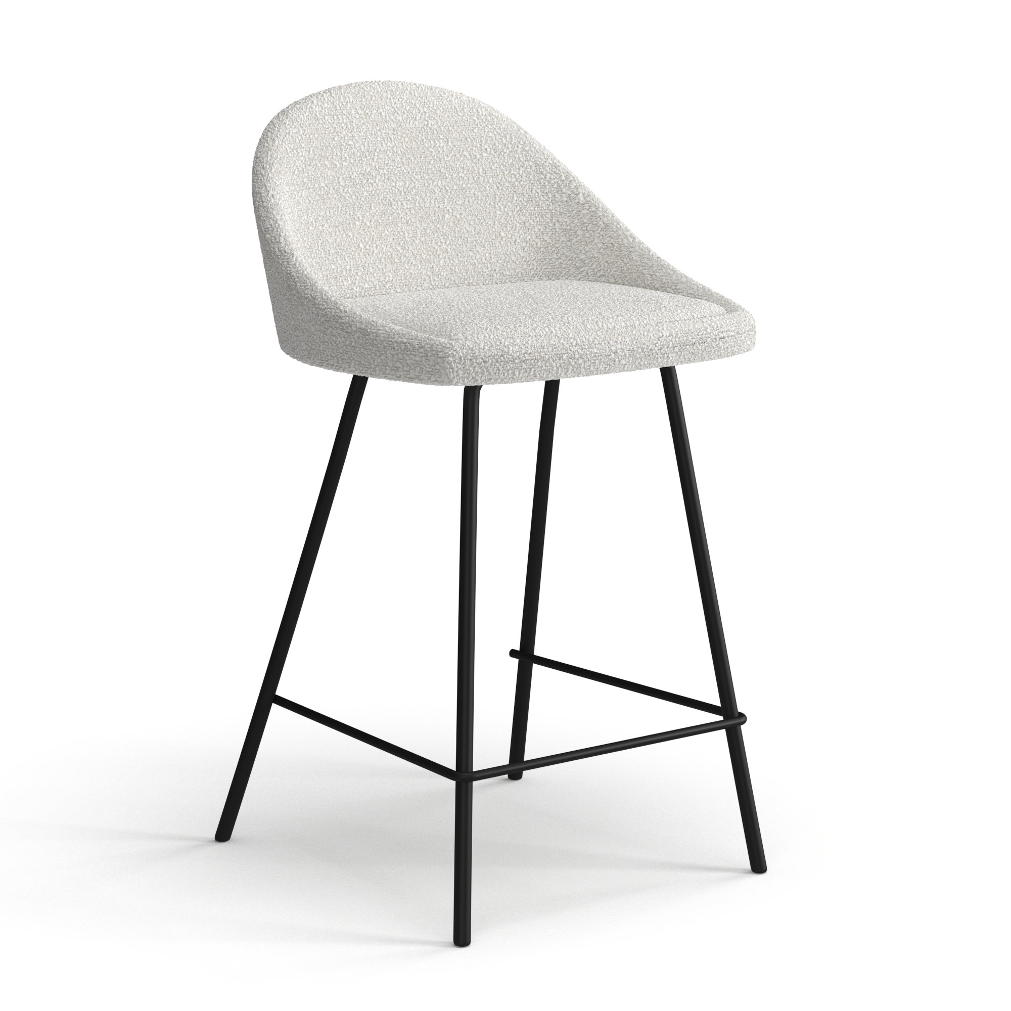 AllModern Holmes Boucle Bar & Counter Stool & Reviews | Wayfair