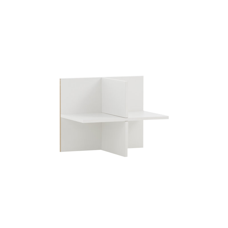Mowgli Sliding Door Wardrobe, 2 Shelves and Shelf Cross 3-Piece Set, White