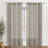Dawan Faux Linen Semi-Sheer Grommet Curtain Panels-2034590669-2034590659