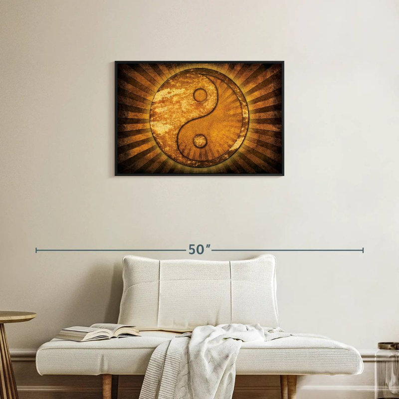 Kerrick Sun Rays Yin Yang, H 21 po x l 31 po