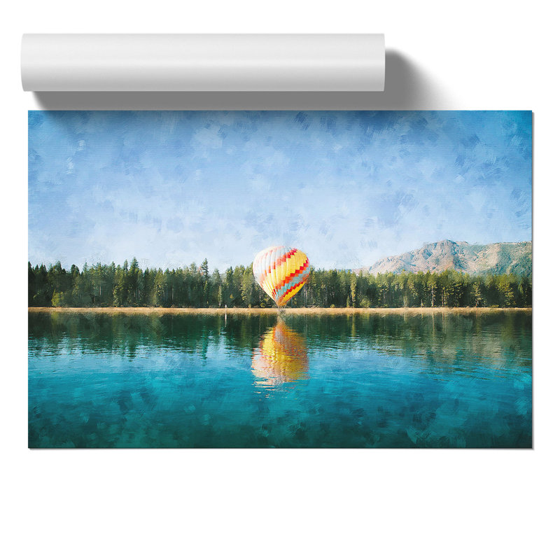 Hot Air Balloon Painting - Frameless Print, 42cm H x 59cm W x 0.1cm D