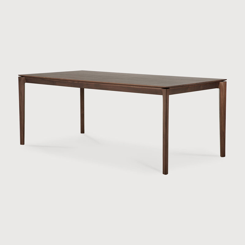 Bok Solid Wood Dining Table, Teak Brown, 30"H x 55.5"L x 31.5"W