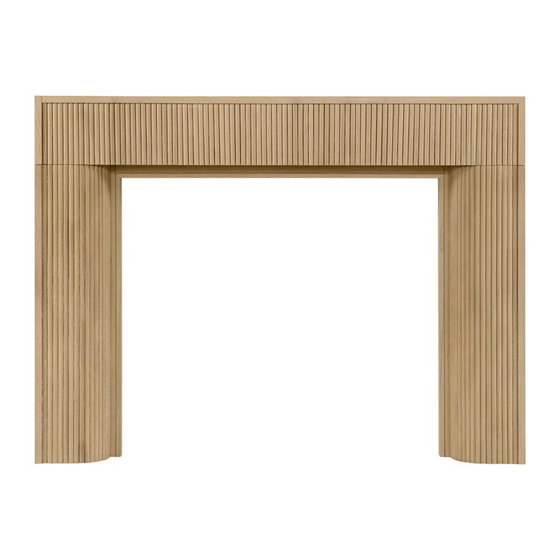 Hazel Wood Fireplace Mantel Surround - 48" x 42" Opening - 72" x 54" Overall - Whitewash Stain, 72", Whitewash Stain