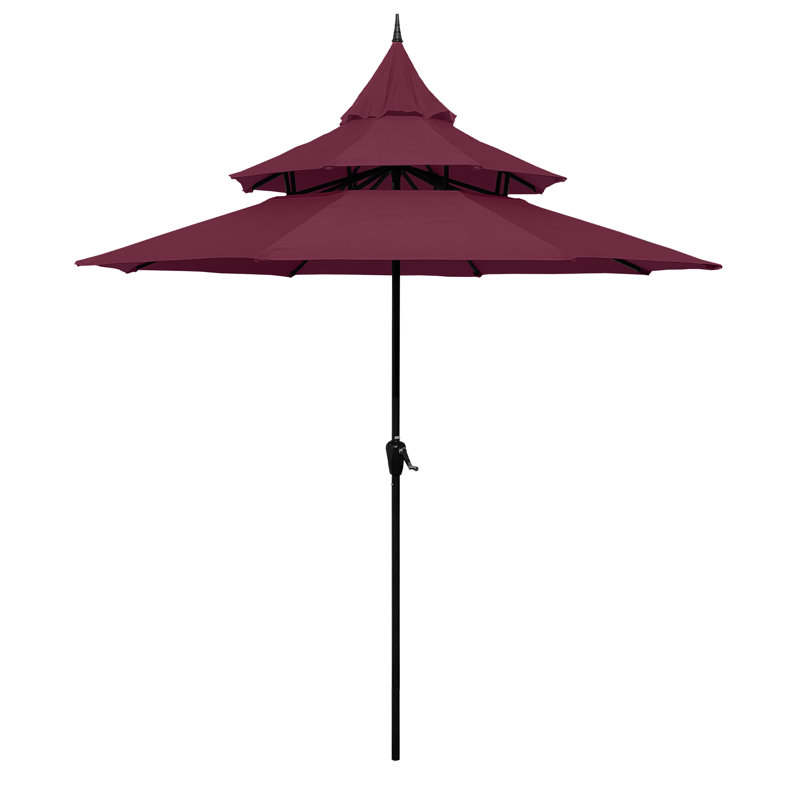 Parasol de marché 9 pi Iyanna, Rouge