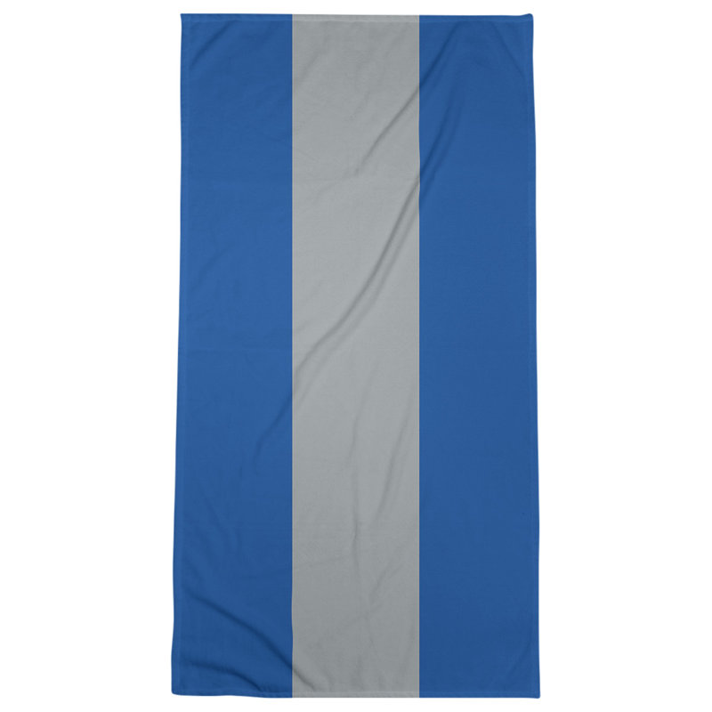 Lightweight Bath Towel, Royal Blue/Gray/Royal Blue, Microfiber