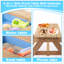Table de pique-nique en bois pour enfants 3 en 1 avec parasol, sable convertible et wate, gris ASTM et CPSIA-1273545972