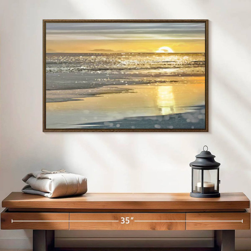 That Sunset Moment, 25" X 17", Floating Frame Walnut