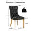 Chaise de salle à manger en velours avec anneau à dossier et pieds en bois massif-868790915-868790924-867355138