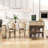 82.6" Fluted Kitchen Island With Extendable Dining Table For 4-6, Island Table For Kitchen With Power Outlet, Kitchen Table With Double-side Storage, 2 Drawers 2 Side Open Shelves, Natural-1597008692