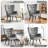 25.5'' Wide Modern Wingback Chair Velvet Upholstered Tufted Armchair with Metal Legs-1986239116