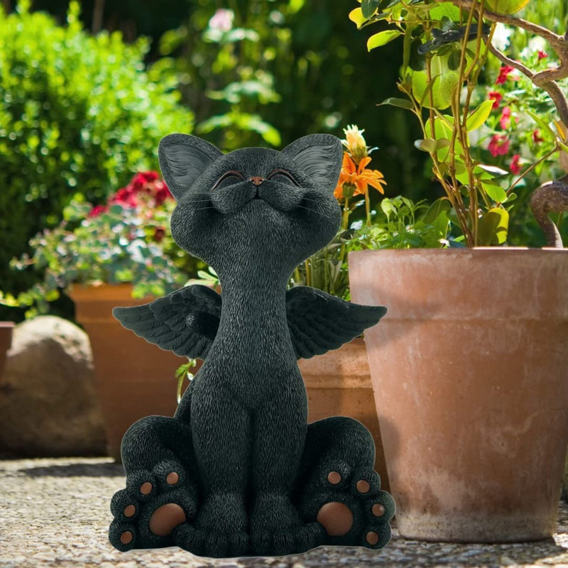 Brysin Animals Plastic Garden Statue, Black