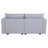 Bahareh Modular Sectional Loveseat with Double Ottoman Linen Couch Upholstered Sofa Sleeper-1831972800