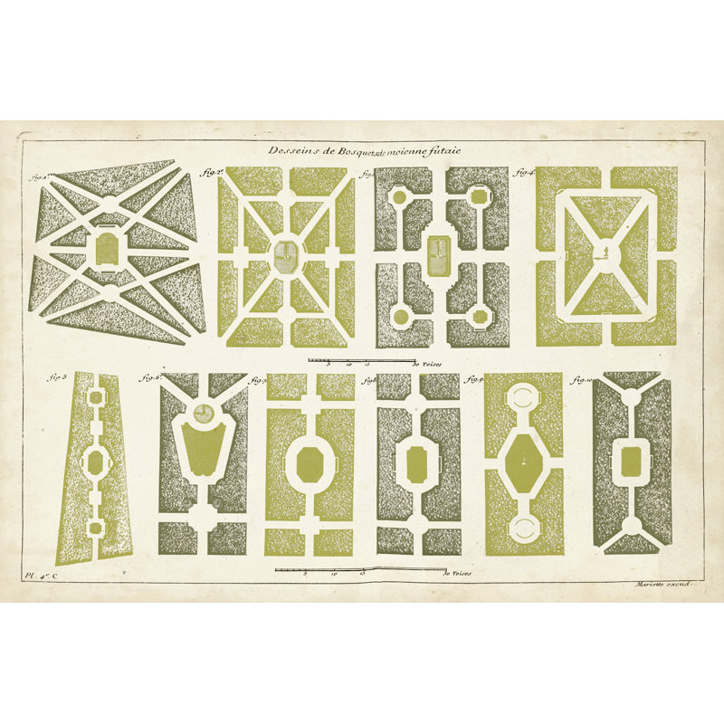 European Garden Design II 1 Piece Wrapped Canvas Wall Art, 20cm H x 30cm W x 3.8cm D