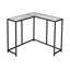 Table d'appoint, console, vestibule, étroit, d'angle, stratifié aspect marbre blanc, métal noir-1437529511