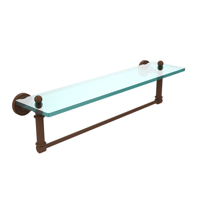 Étagère murale avec barre à serviettes Marchmont, 22 po, Bronze antique