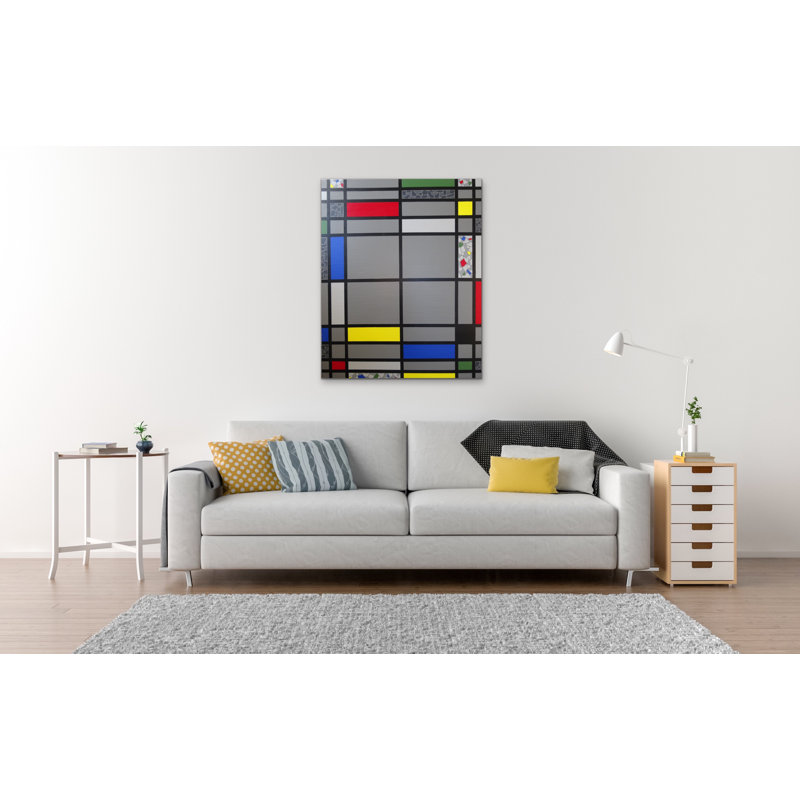 Mosaic Color Grid Periphery Painting by Eddie Bruckner
