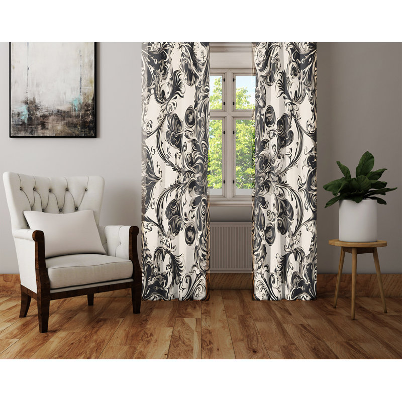 Paire de rideaux semi-transparents Rohil, L 20 po x L 61 po