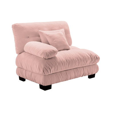 Llanos W/2 Pillows High Chenille Sofa, Living Room Ottoman, Big Armless Sofa