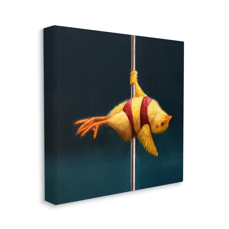 «Pole Dancing Chick» par Lucia Heffernan, reproduction sur toile tendue, H 36 po x l 36 po