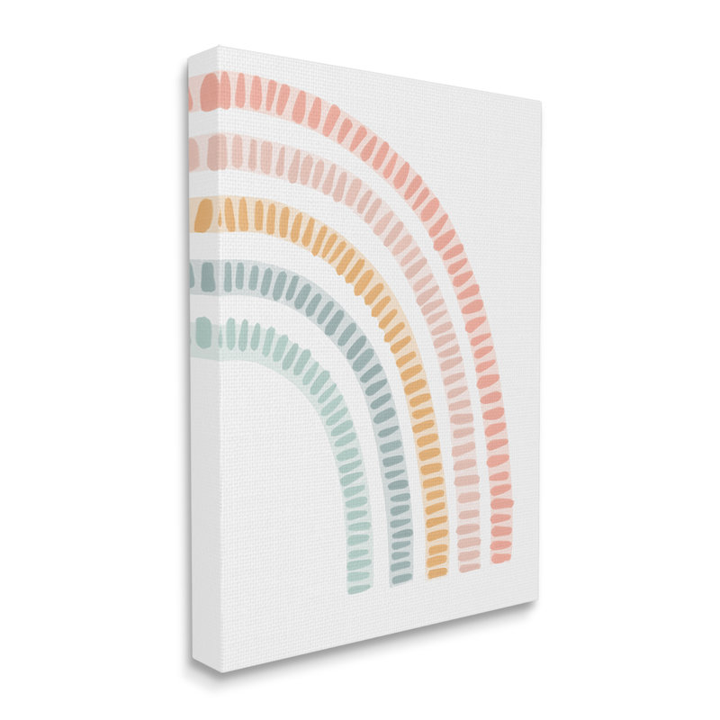 Arc-en-ciel à motif minimaliste par Lil 'Rue, H 40 po x l 30 po x P 1,5 po