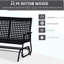 Banc oscillant de patio 2, siège berçant noir. Chaise ergonomique et spacieuse pour l'extérieur. Siège confortable, noir, installation facile