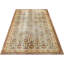Tapis unique en laine noué à la main beige, rouge et jaune des années 1960 de 4 pi 4 po x 7 pi