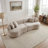 114" Modern Upholstered Sofa with Four Pillows Included-713947517