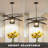 Wing-shaped Durable Handwoven Bamboo Pendant Light-1058665859