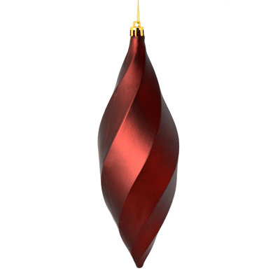 8" Matte Swirl Finial Ornament