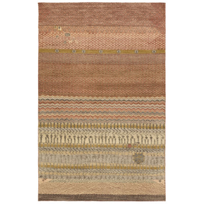 Liberty Kakero LIB14 Handknot Ikat Red/Multicolor Area Rug