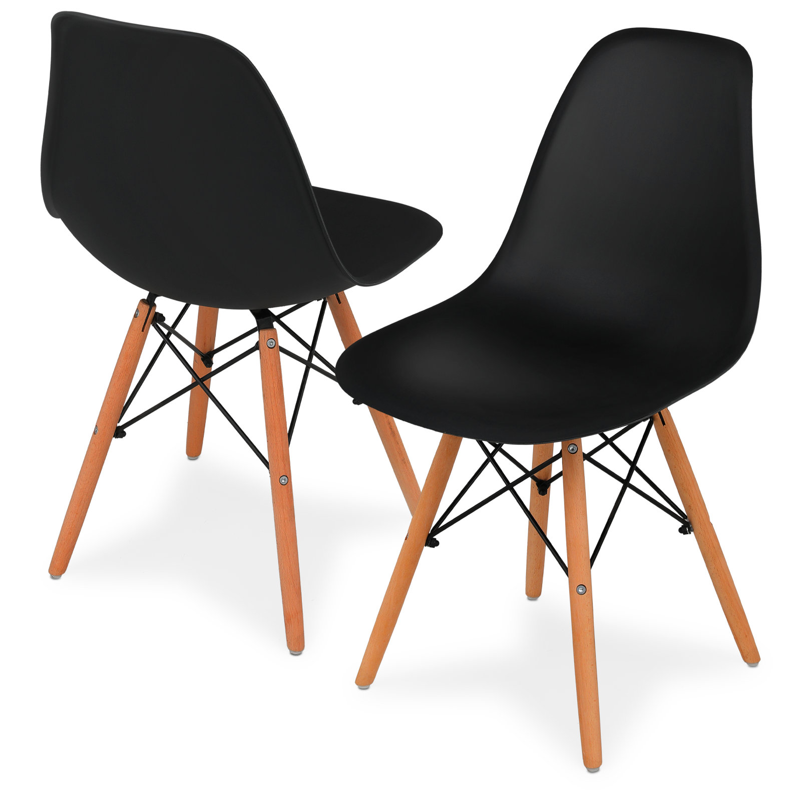 George Oliver Krisleigh Modern Dining Chairs Shell Lounge Plastic ...