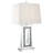Tapered Shade Mirrored Table Lamp Silver-715108843