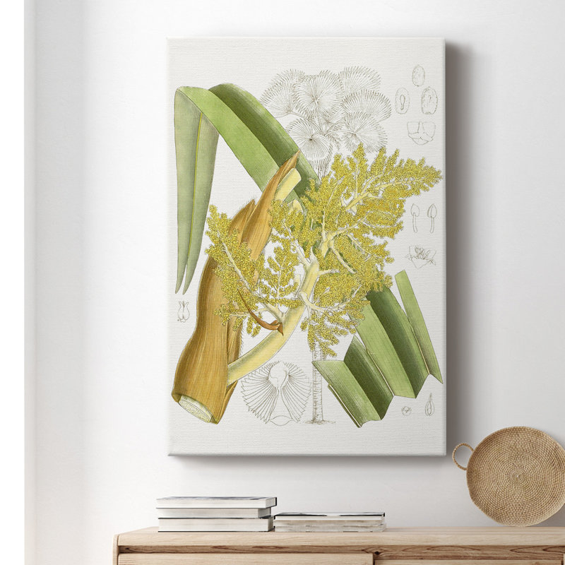 Palmier V - impression sur toile tendue, H 12 po x l 8 po x P 1 po