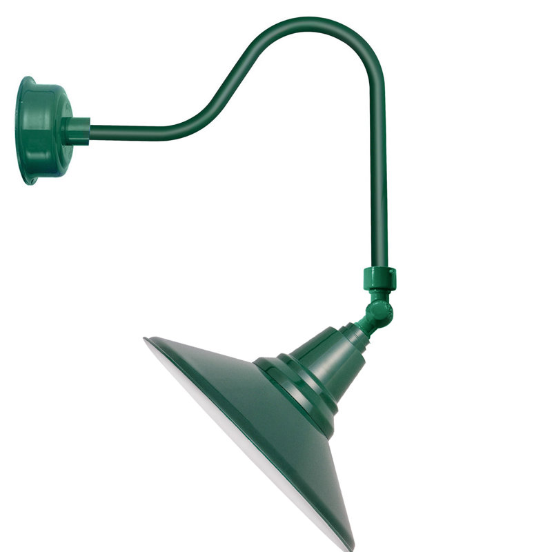 Luminaire de grange d’extérieur à del calla, Vert rétro, 30.23" H x 18" W x 34" D