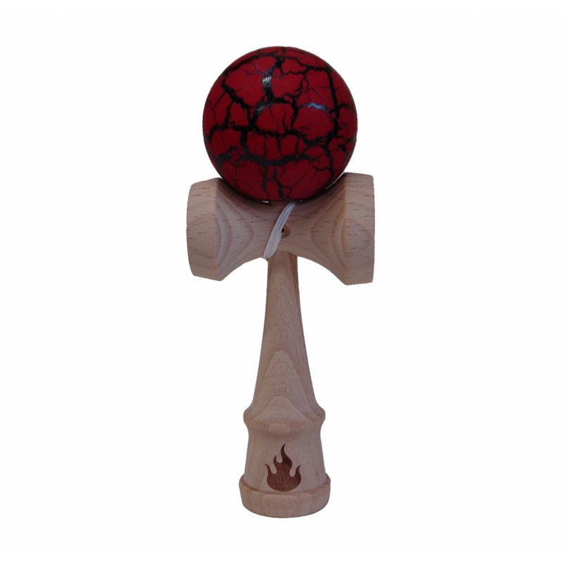 Kendama craquelé, Noir/rouge