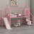 Metal House Loft Bed With Slide,Stairs And Storage Shelves-1899021410-1899021413