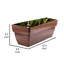 Pot à fleurs rectangulaire en plastique et bois foncé Demaline