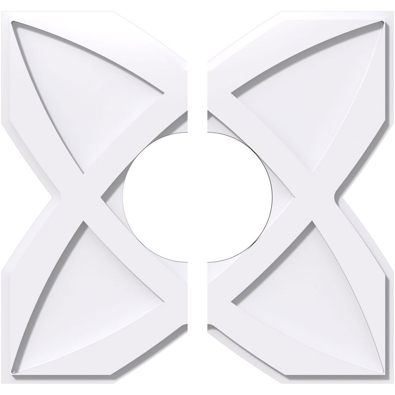 Médaillon de plafond contemporain en PVC de qualité architecturale Titus de 20 po x P 7 po x P 7 po x P 1 po Titus