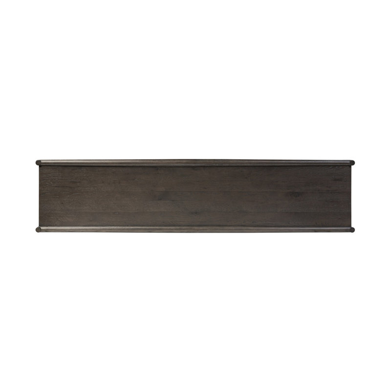 Glenview 9 Drawer Dresser - Weathered Oak, Smoked Black