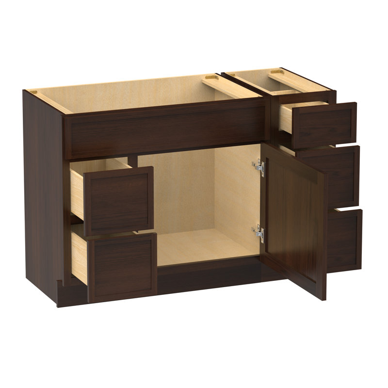 Base de meuble-lavabo simple 48 po seulement, Brun